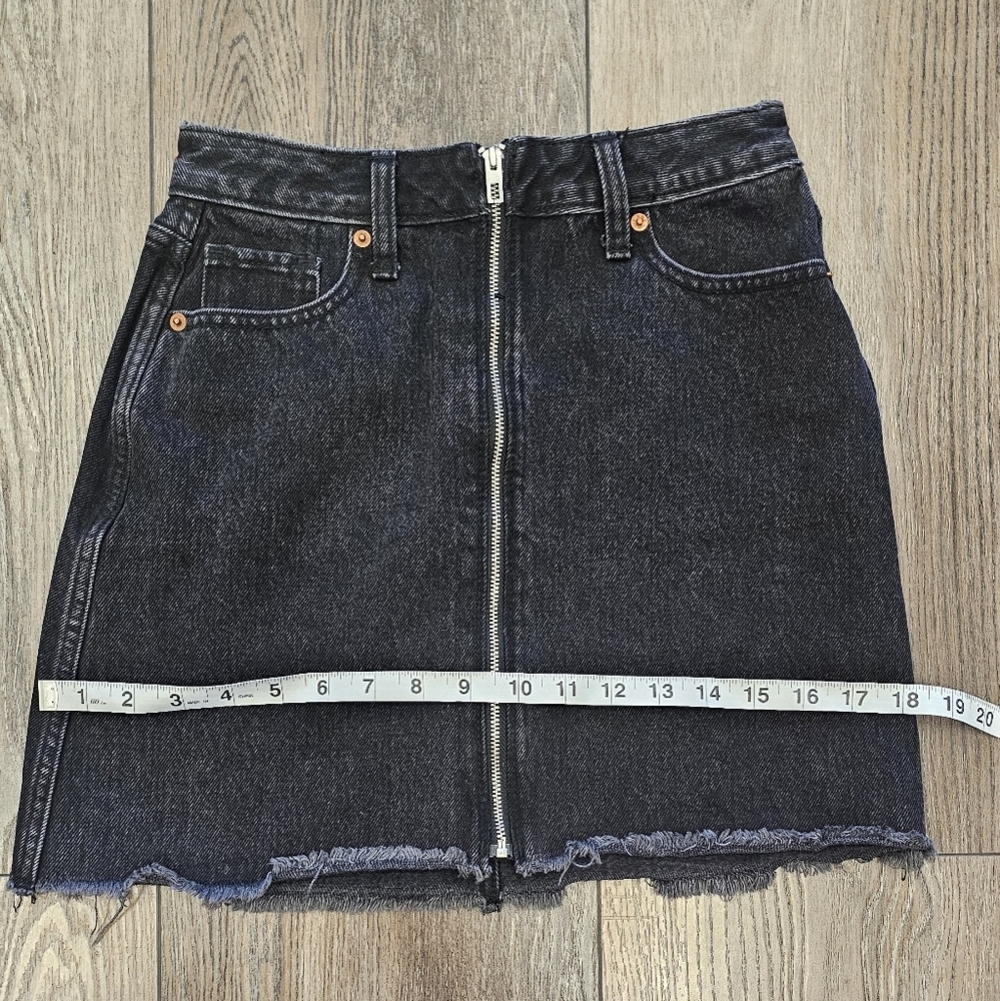Denim, black, mini, skirt, streetwear, casual, Abercrombie, jean, y2k, vacation